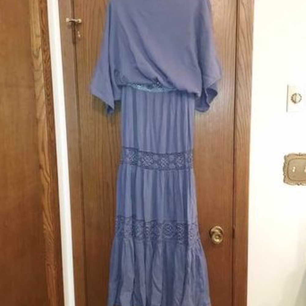 NWT Michelle Jonas Collection batwing sleeve Hippy Gauze Dress Size M - Picture 3 of 4